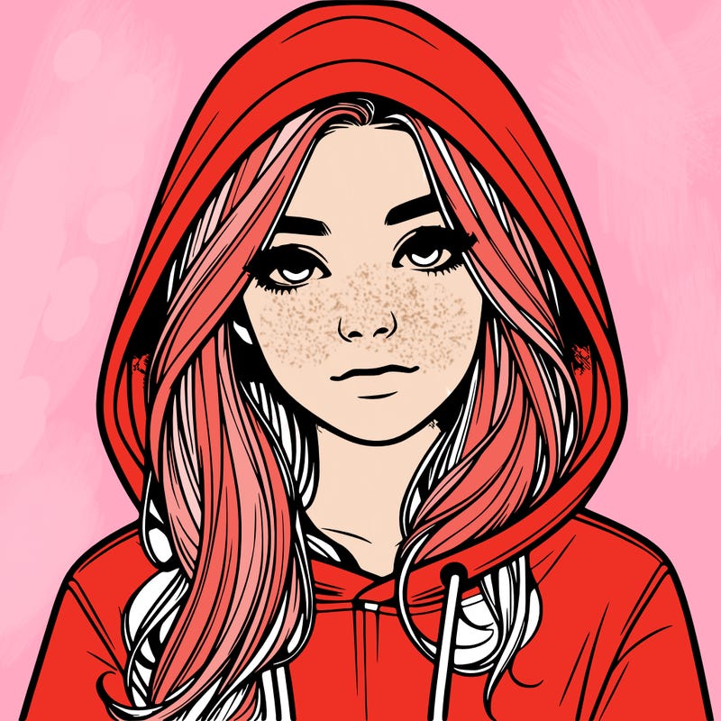 realistic girl with a hoodie
