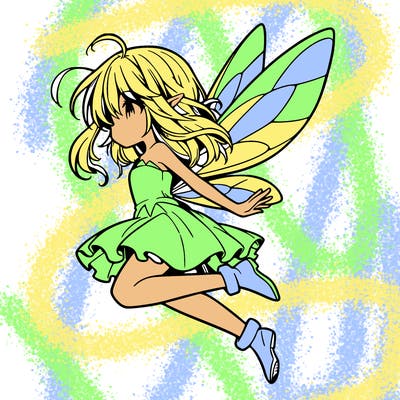 manga fairy flying