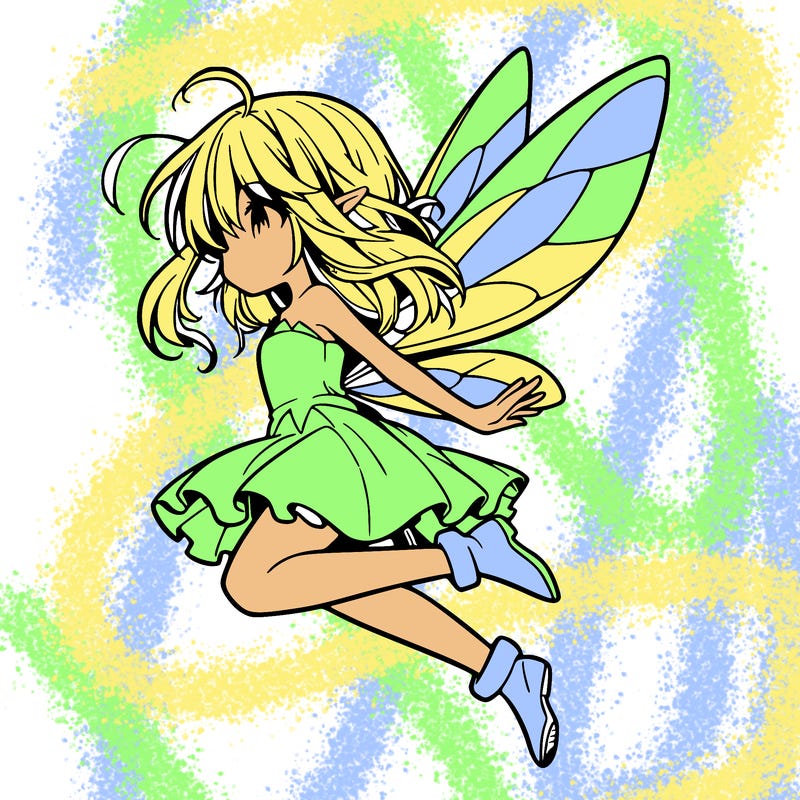 manga fairy flying