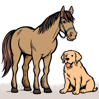 horse and dog