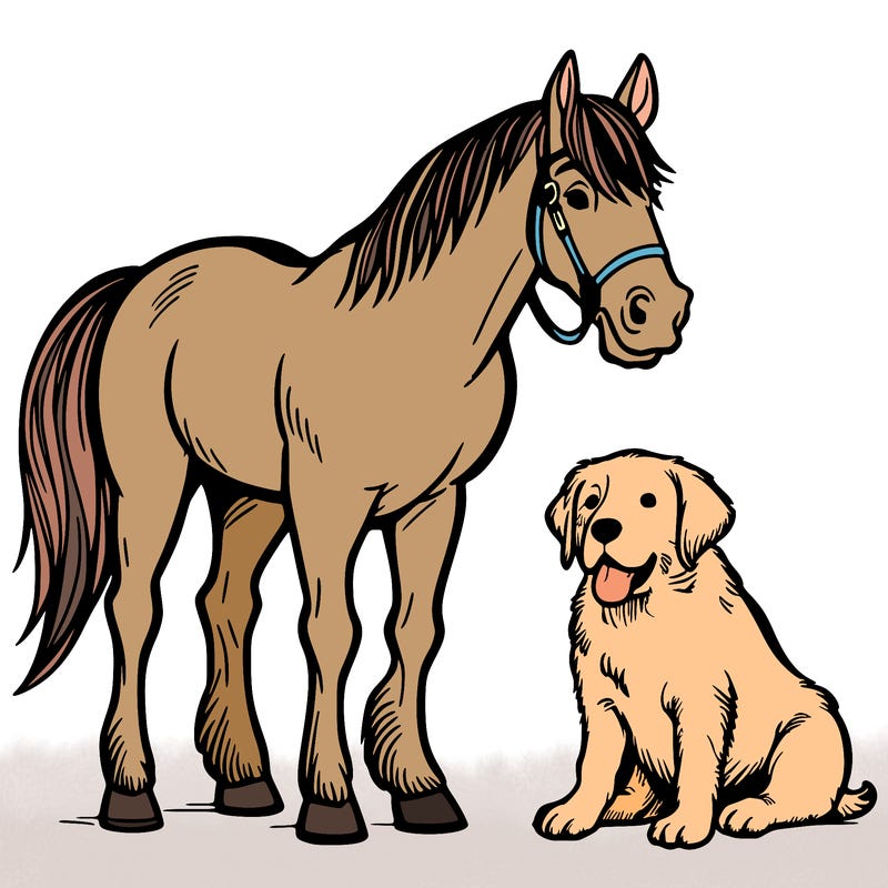 horse and dog