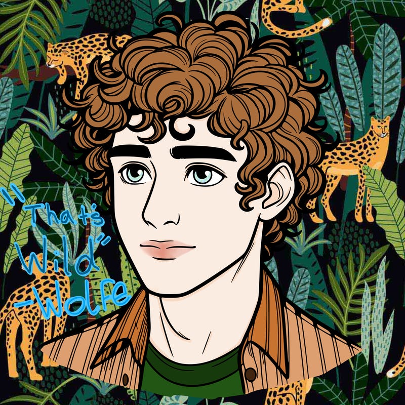 realistic guy with curly hair