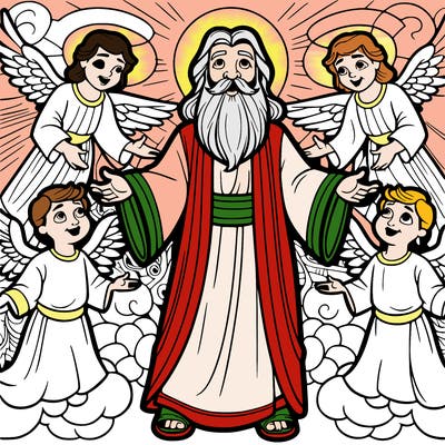 jesus christ with angels