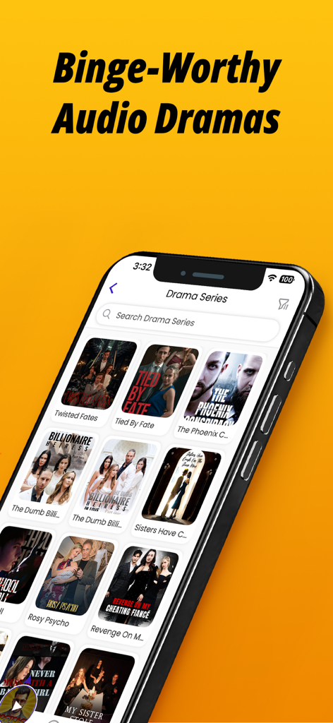 Radio FM: Music, News & Sports - Radio FM app displaying a collection of binge worthy audio dramas