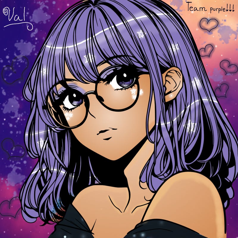 manga woman character with glasses and nice lips