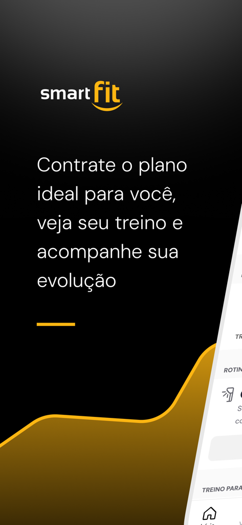 Smart Fit App - 계획 및 운동 진행 상황에 대한 텍스트가 있는 Smart Fit 앱 화면