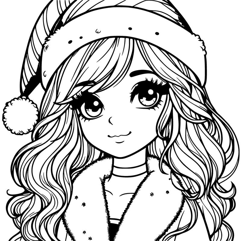 realistic christmas girl