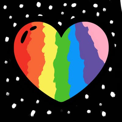 a blank heart
