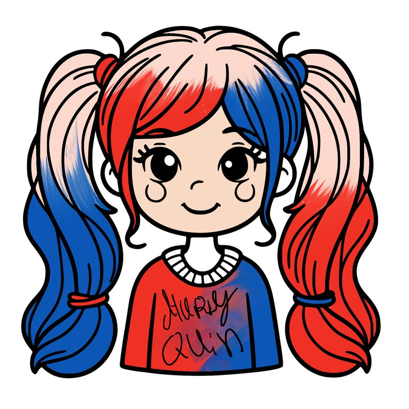 woman with two pigtails