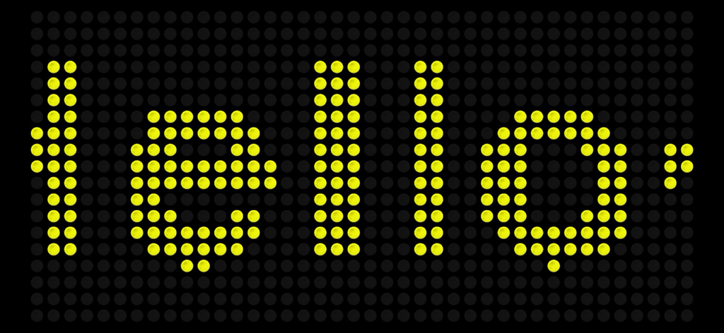 LED Board Plus - Digital LED board display with yellow scrolling text showing the word hello