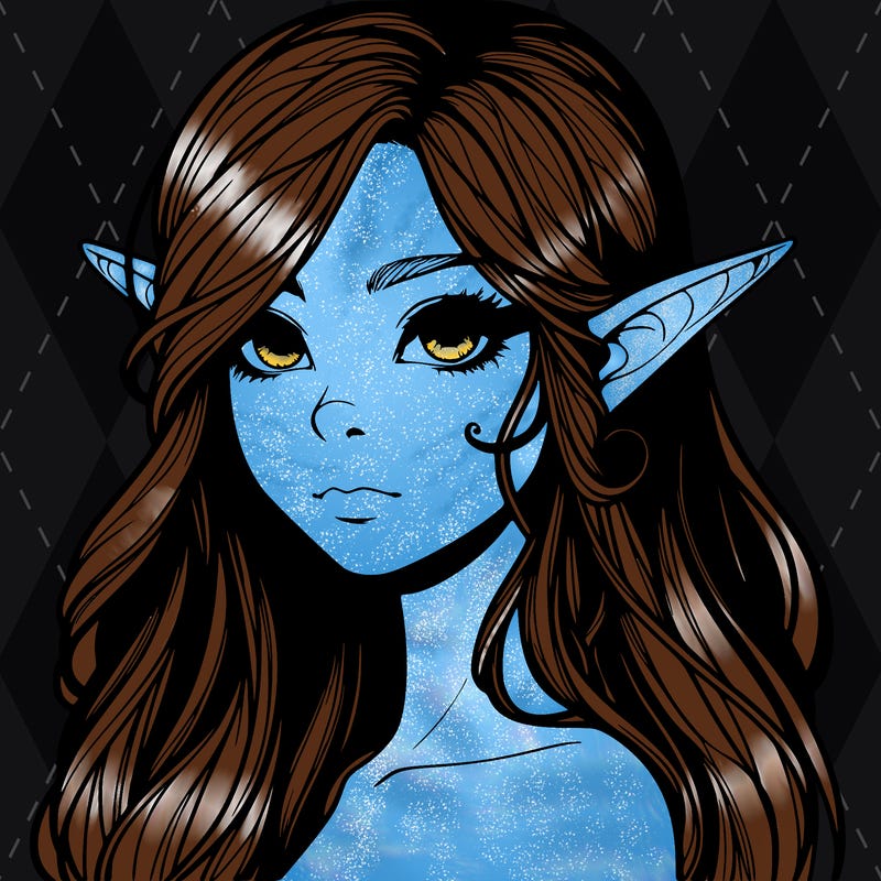 elf girl realistic dark fantasy