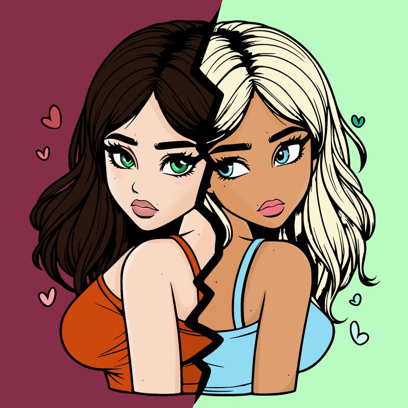 realistic girl split