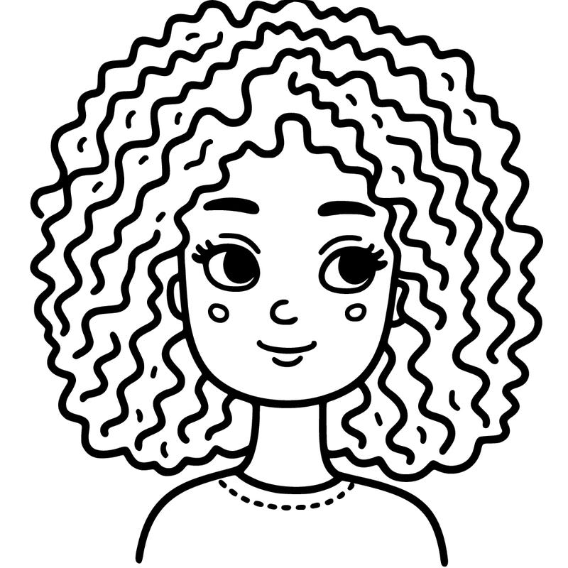 basic curly haired woman