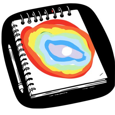 a blank sketch pad