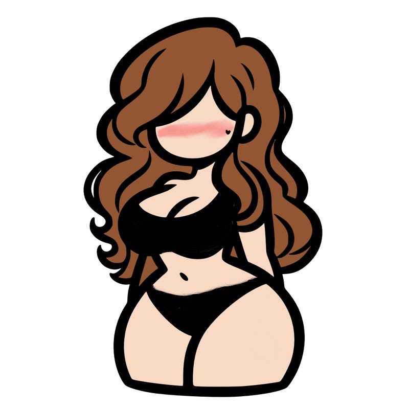 curvy woman with hair
