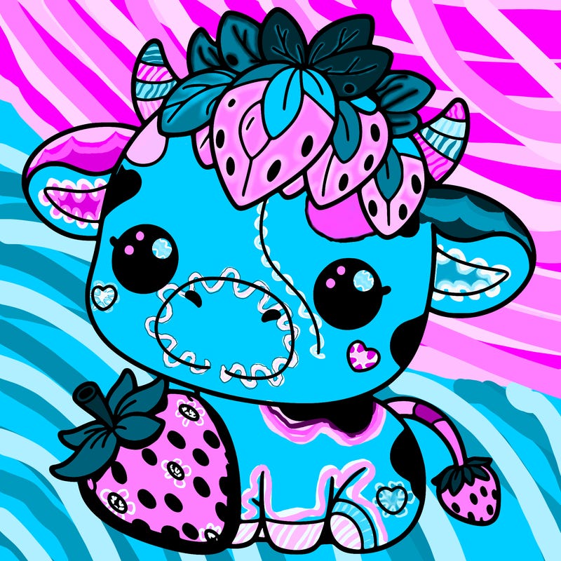 cute strawberry cow
