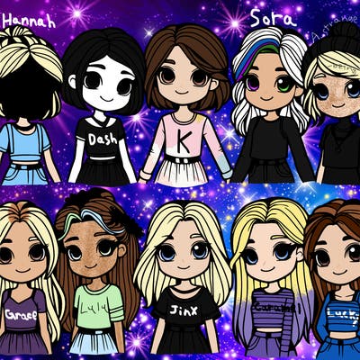8 girls
