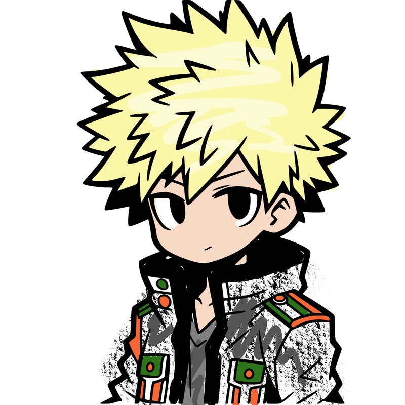 spiky hair anime boy wearing a jacket