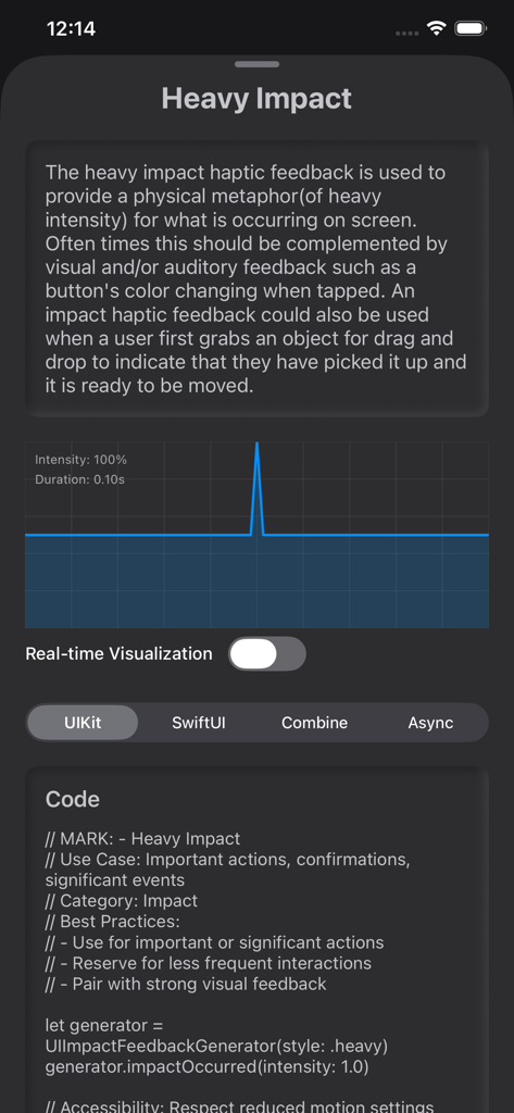 Haptics Explorer | Master iOS Haptics with SwiftUI & UIKit Code