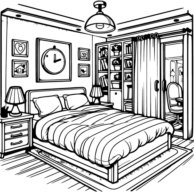realistic bedroom