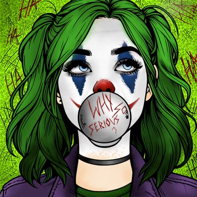 realististic girl blowing bubble -gum