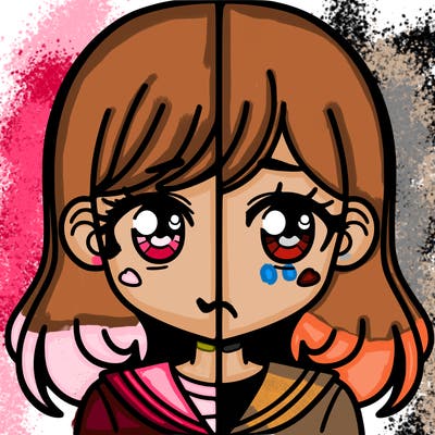 a split of a girl
