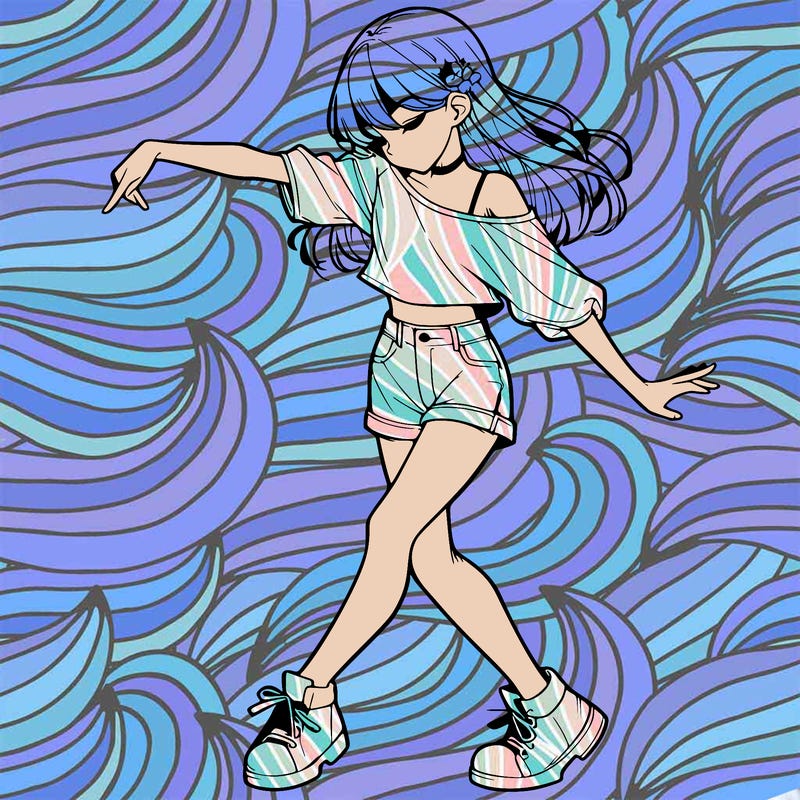 realistic girl danceing