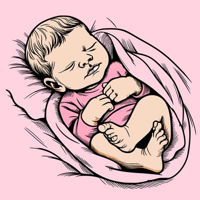 a realistic newborn baby