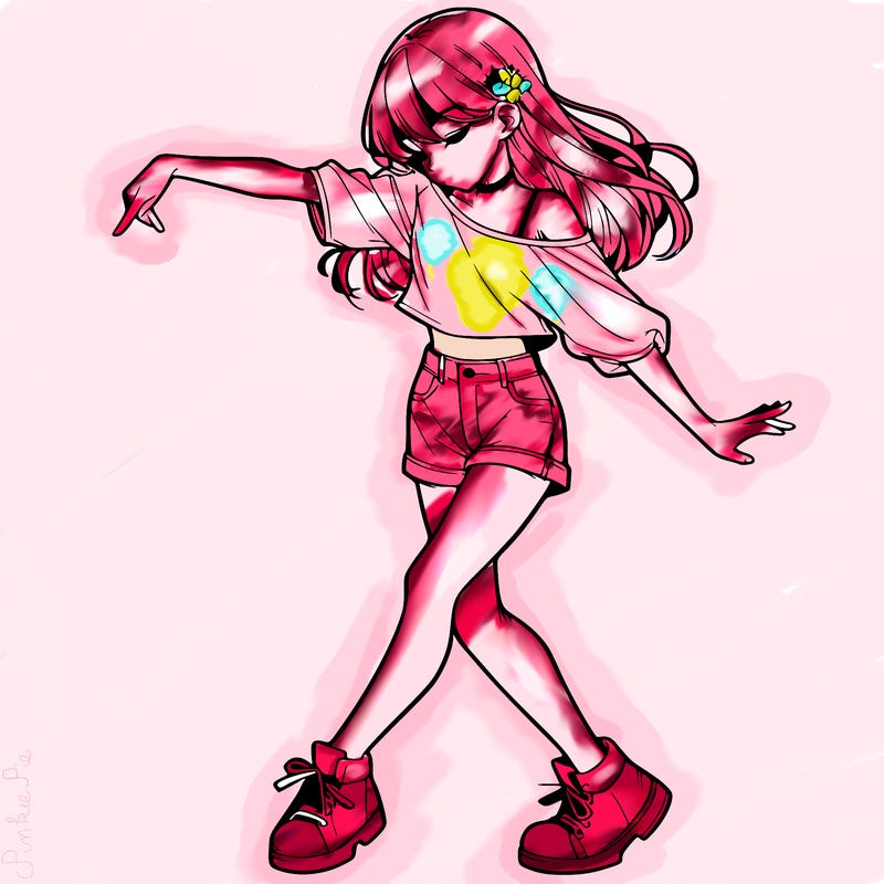 realistic girl danceing