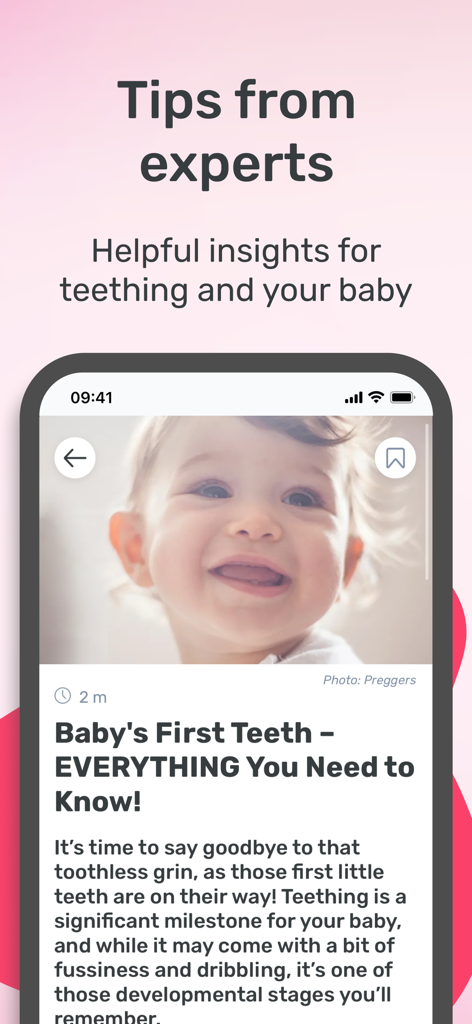Baby Teeth Tracker | Preggers - Lifestyle App | MWM