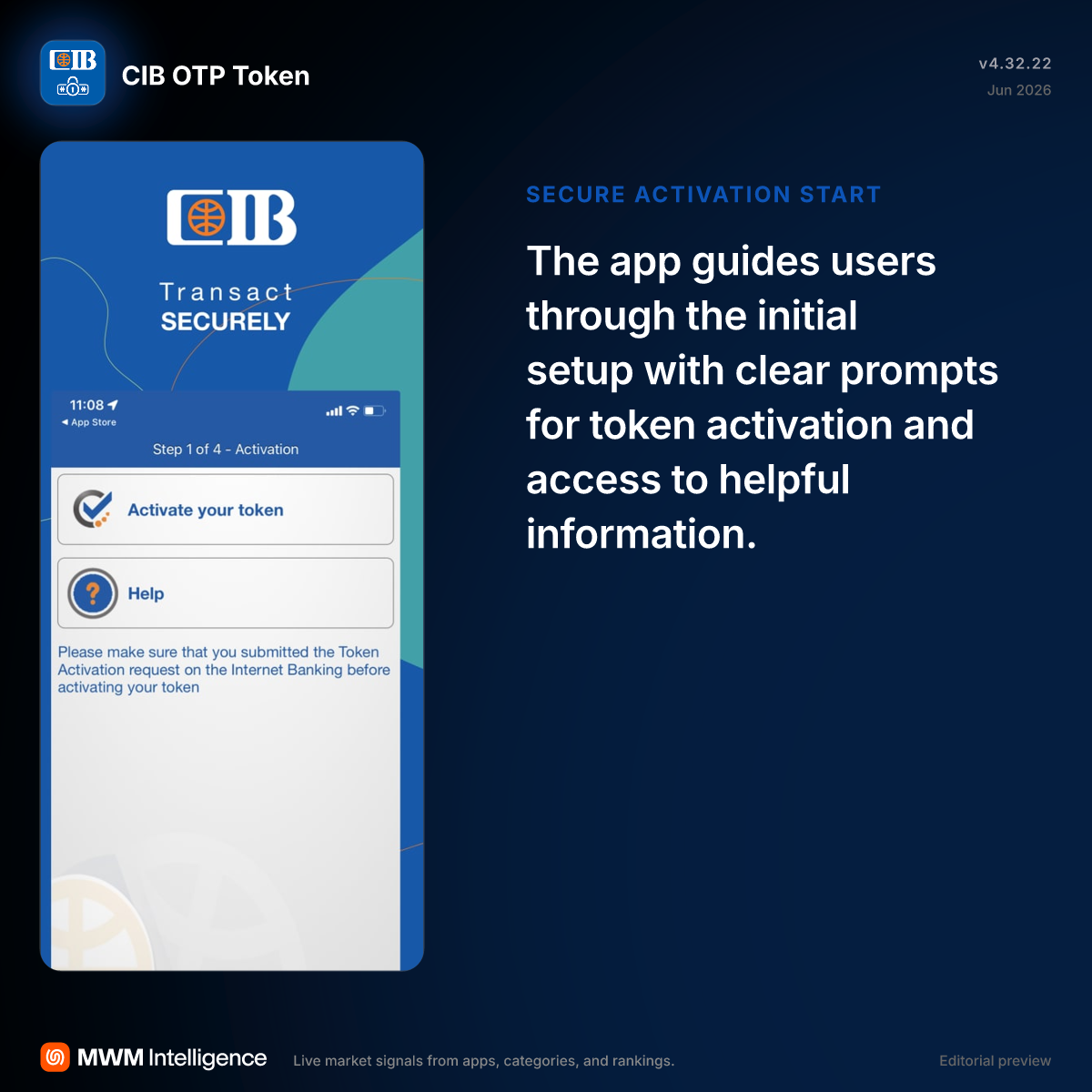 CIB OTP Token - Finance App | MWM