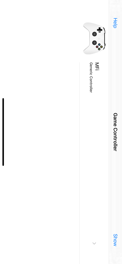 MFi generic controller detected in Game Controller Tester app