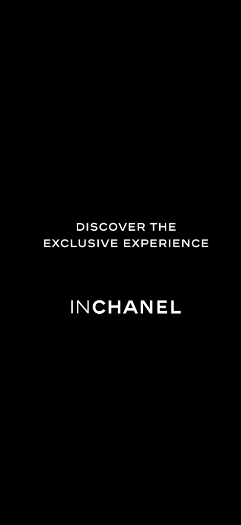 CHANEL FASHION - InCHANEL exklusives Erlebnis-Bildschirm mit weißem Text auf schwarzem Hintergrund