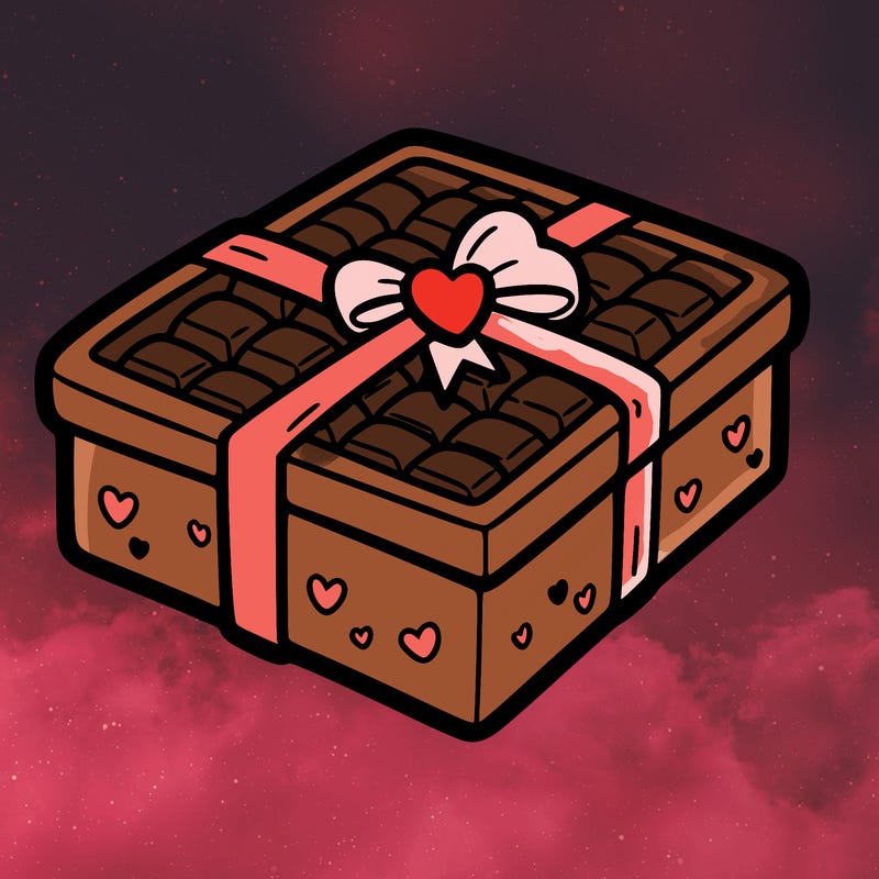 a box of chocolate for valentines day