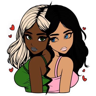 realistic girl split