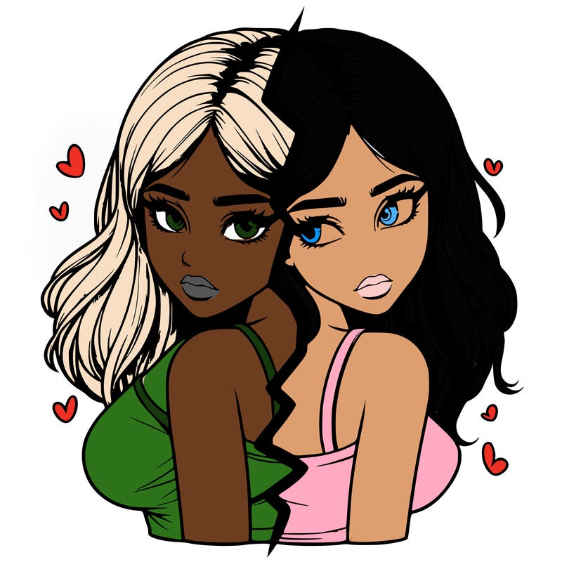 realistic girl split