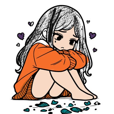 a girl after a breakup