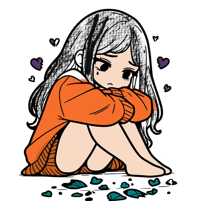 a girl after a breakup