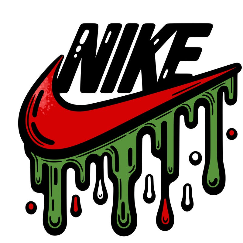 dripping nike logo