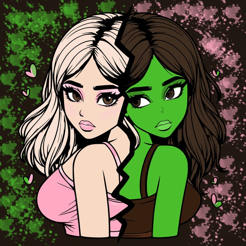 realistic girl split