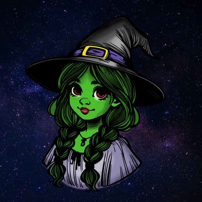 halloween realistic witch