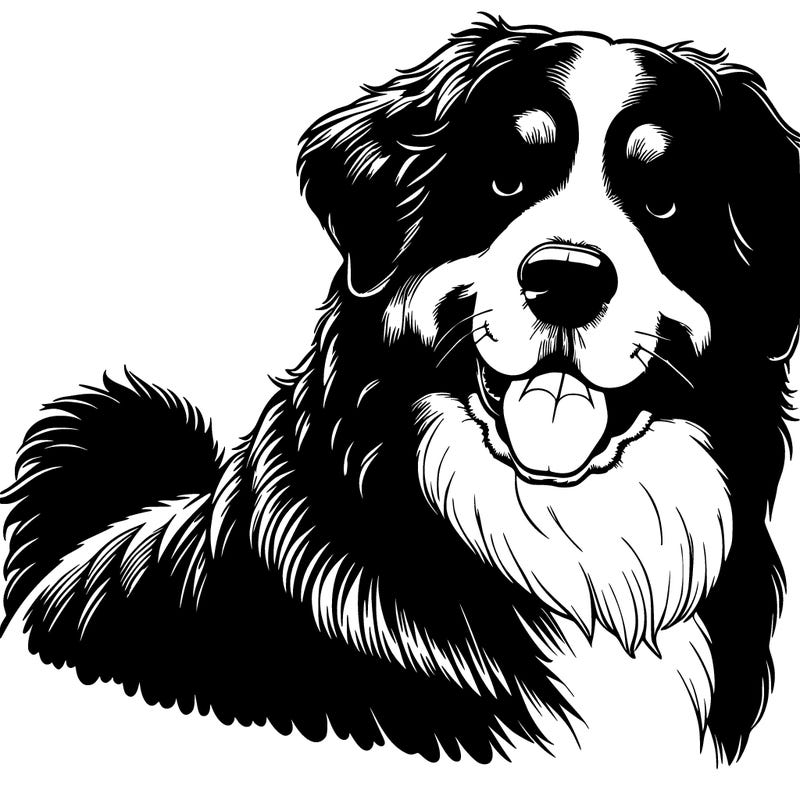 realistic bernese mountain dog