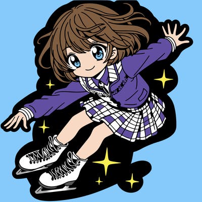 manga girl figure skating