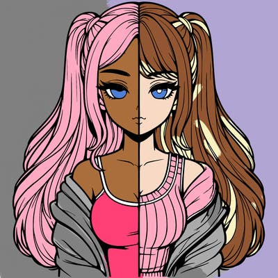 realistic girl split