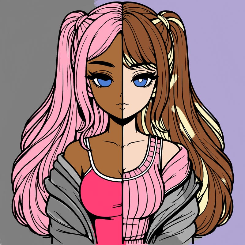 realistic girl split