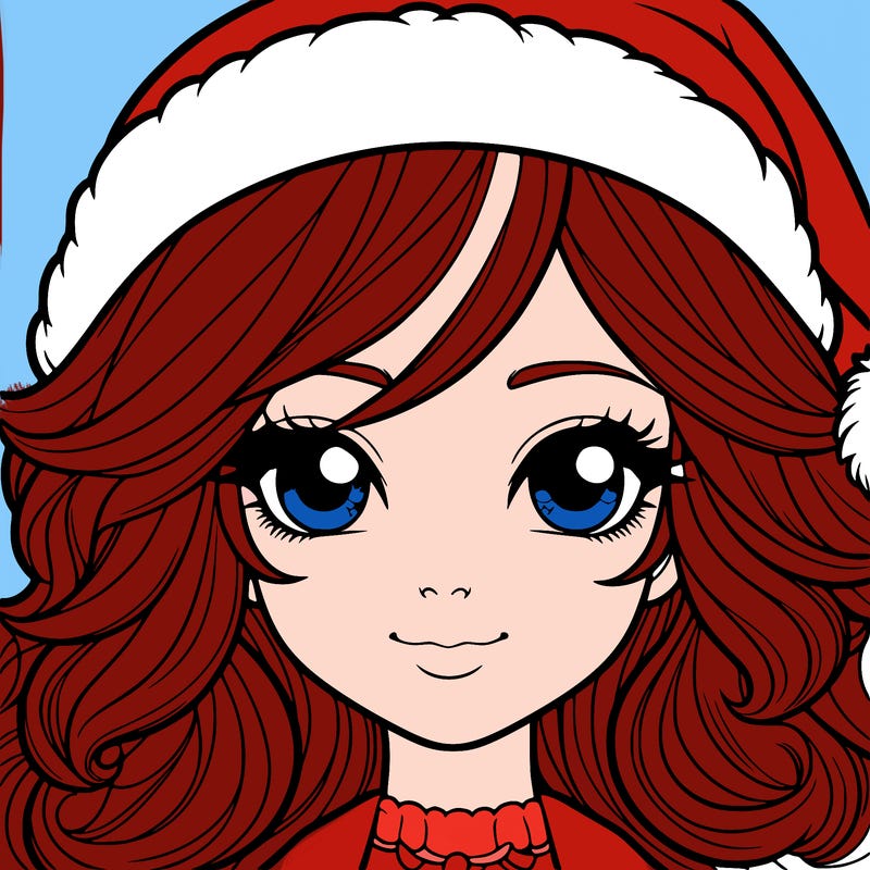 realistic christmas girl