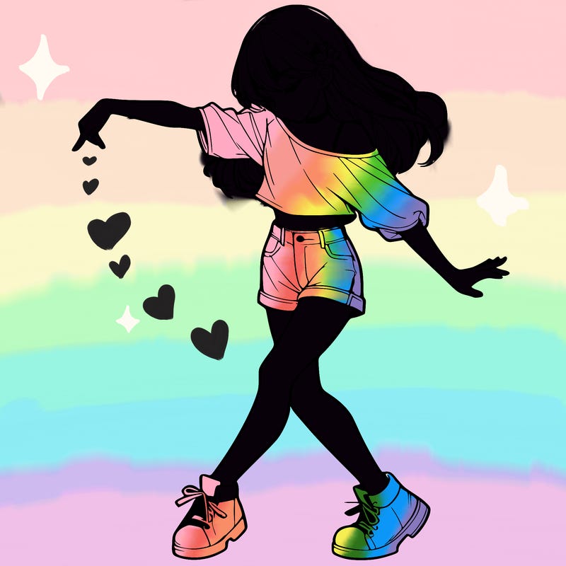 realistic girl danceing