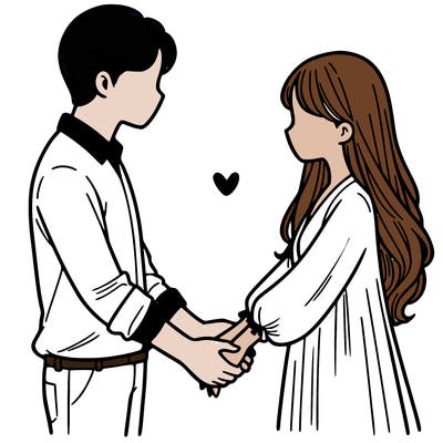 a couple holding hands