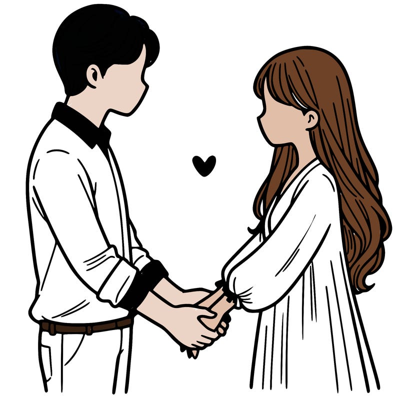 a couple holding hands