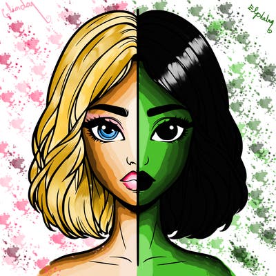 realistic girl split